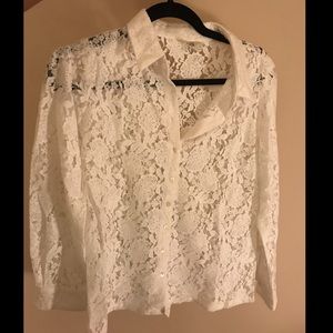 AND Tops - White net blouse AND Tops - White net blouse